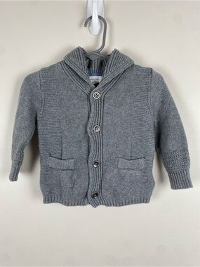 Angel Dear Baby Grey Knit Cardigan 3-6 months